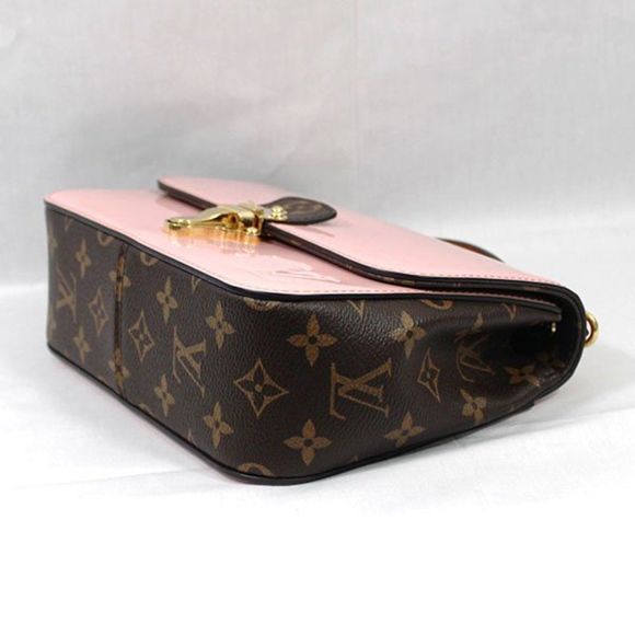 Louis Vuitton Monogram Patent Leather Cherry Wood BB Rose Ballerine Shoulder Bag - Picture 2 of 16